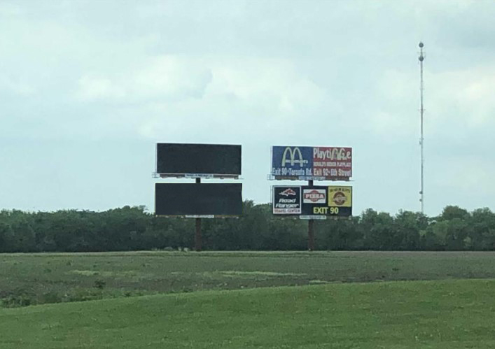 I-55 MM 88 2 Mi S/O Toronto Rd. S/F Top Left Sign Media