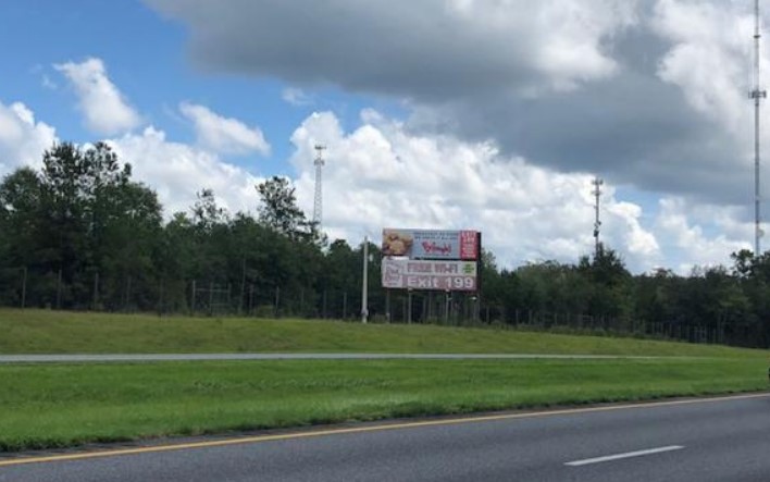 I-10 Mile Marker 188 North Side of I-10. Top Panel. W/F CR Media