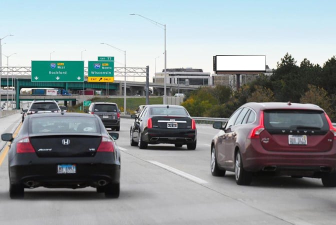 Kennedy Expy near its busy interchange with the Tri-State Tollway Media