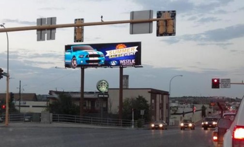 Board in the city of Minot, South facing, located at Broadway & Burdick Expressway WSFS Media