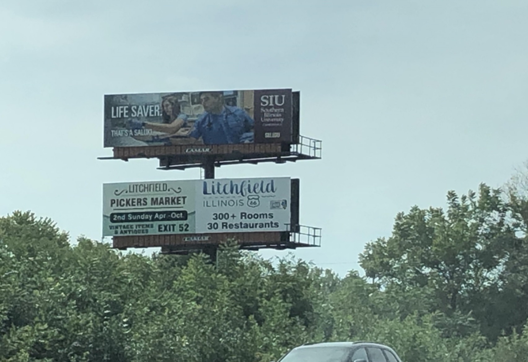 I-55/I-72 100' E/O 11TH ST.E/F TOP Furthest East Sign Media