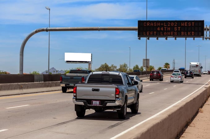 SR 143 (Hohokam Expy) 100 ft S/O University Dr W/S F/S Media