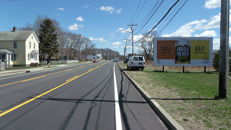 East Patchogue: south side Route 27A, 1500' west of Orchard Rd., facing west Media