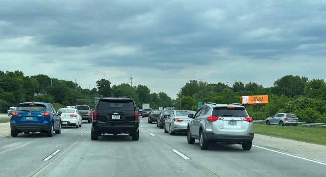 Inner loop of 485, just before S. Tryon, E/F Media