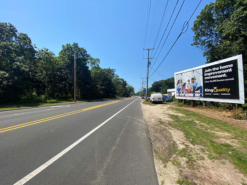 East Moriches: north side Route 27A, 300' east of Riverhead Rd., facing east Media