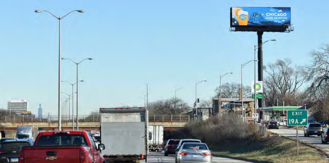 I-290 EISENHOWER EXPWY EB INBOUND JAM AT 17TH AVE FW DIGITAL CR / RHR TRAFFIC IN TO CHICAGO - LONG DWELL TRAFFIC JAM INBOUND Media