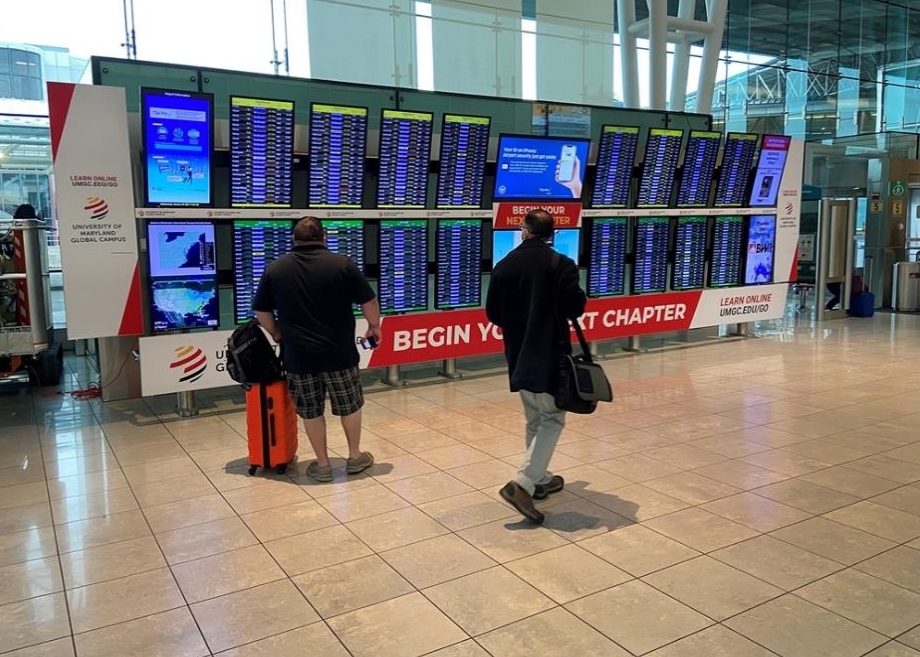 Flight info displays Southwest Departures Media