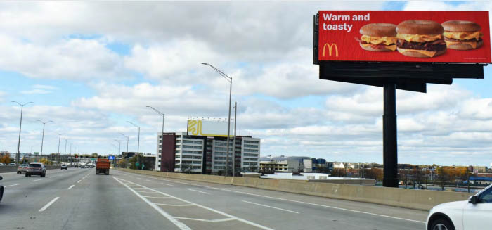 I-90 JANE ADDAMS WB OUTBOUND AT MANNHEIM RD / TOLL PLAZA FE 20'X60' DIGITAL TRAFFIC WB TO NORTHWEST SUBURBS RHR Media