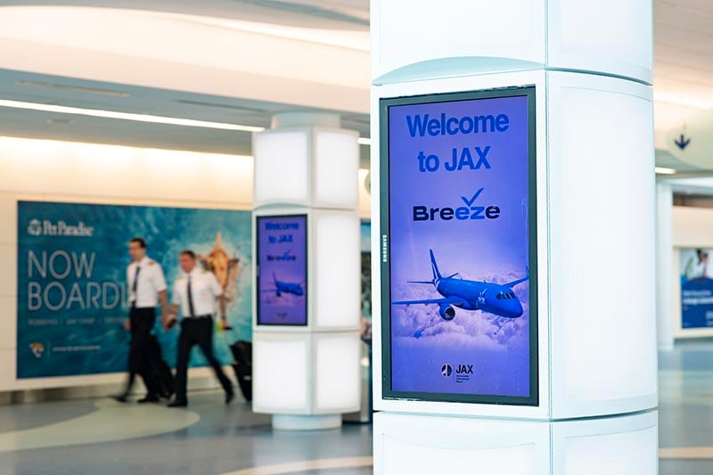 Connector Bridge, Pre-Security (4 screens) - Arrivals OR Departures Media