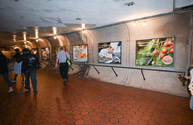 Two sheets located in metro stations around POI Media