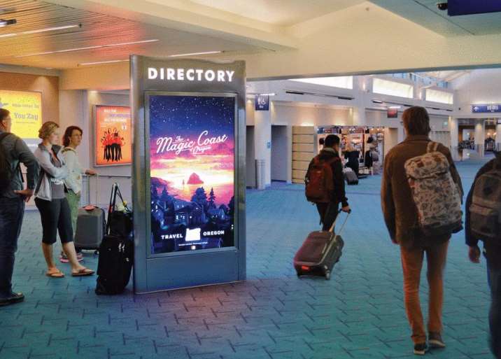 Four (4) digital post-security screens are part of this network, located in all 4 Terminals (B, C, D & E) at PDX. Media