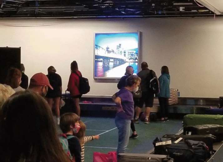 Large Wall Dioramas in Baggage Claim: Pre-Security Media