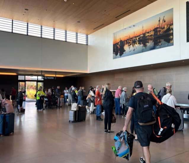 Baggage Claim Tension Fabric Display Media