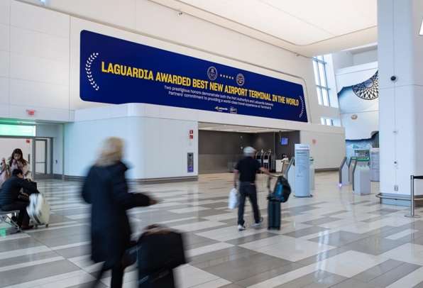 Terminal B Large Overhead Ticketing Display Media