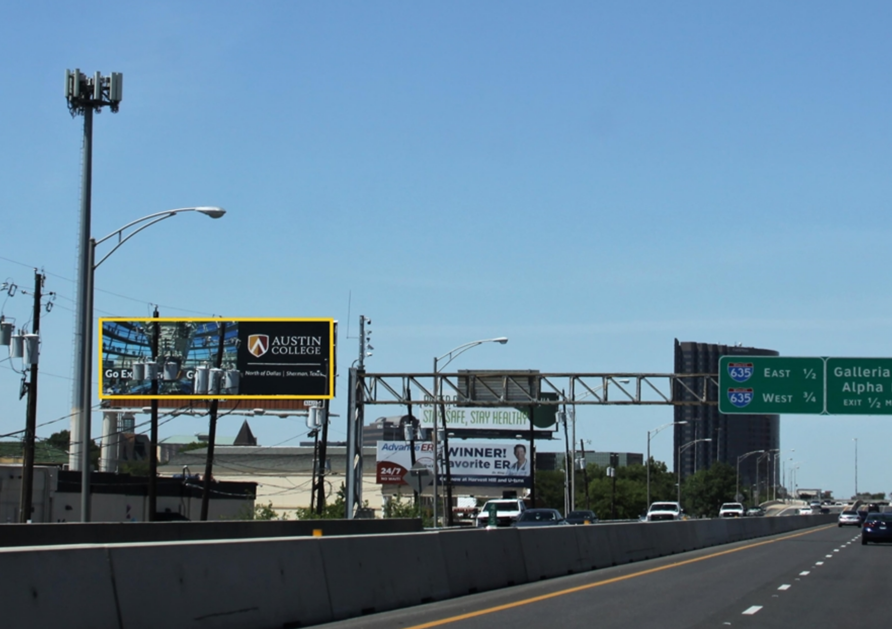 Tollway w/l .5 mi n/o Forest Ln Media